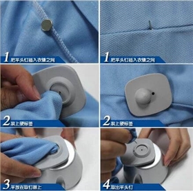 服装防盗扣取针操作
